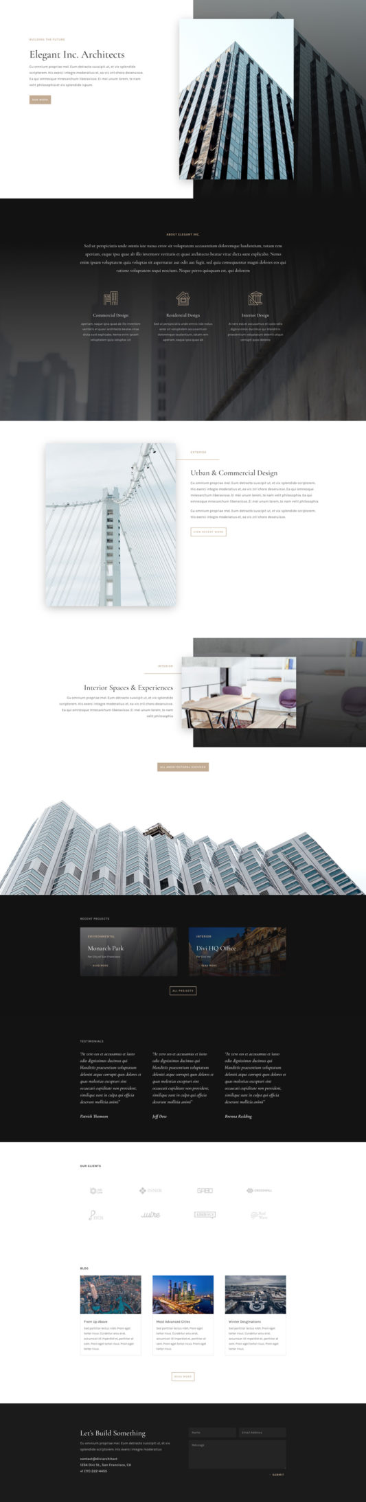 Architecture Firm Landing Page