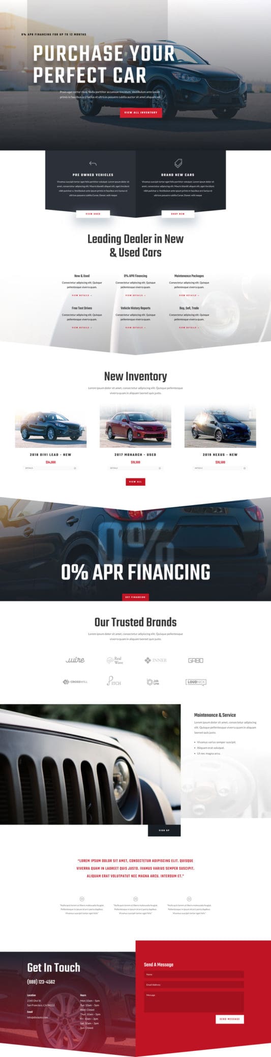 Car Dealership Landing Page
