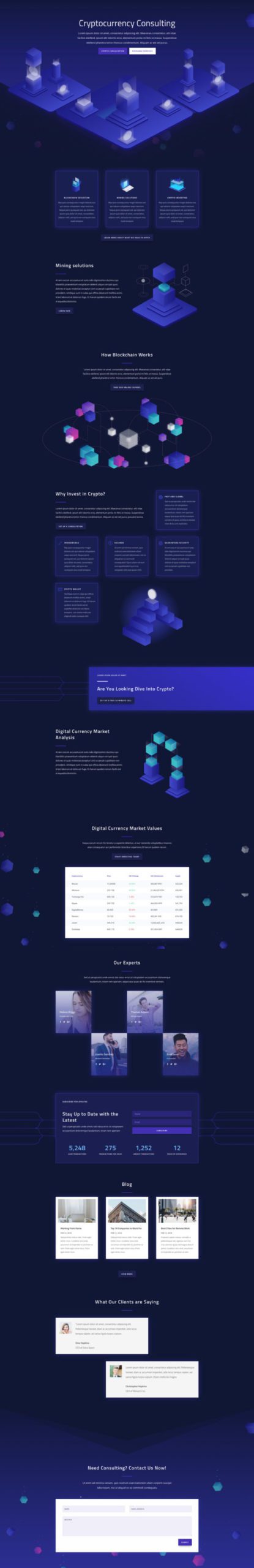 Cryptocurrency Landing Page