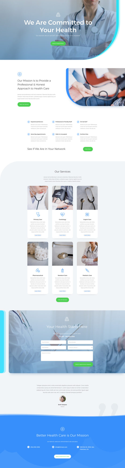 Doctor's Office Landing Page