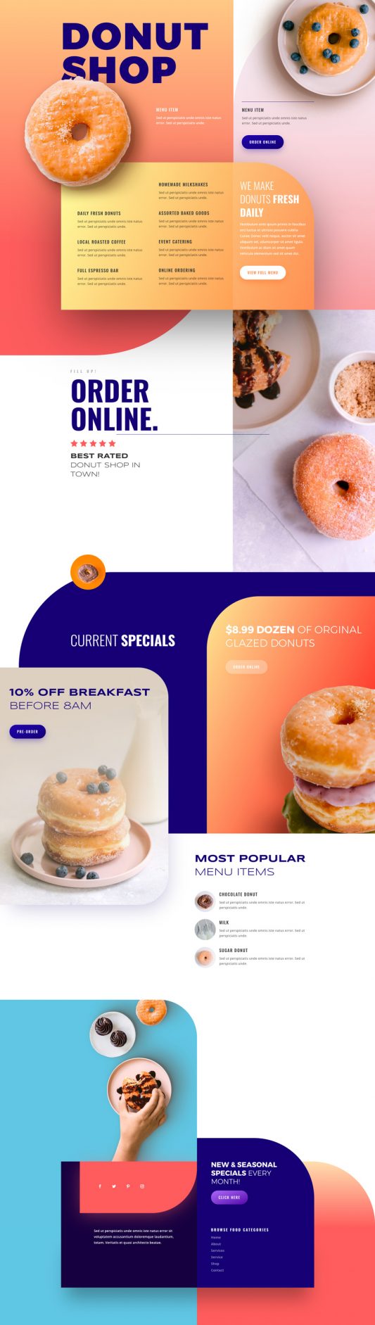 Donut Shop Landing Page