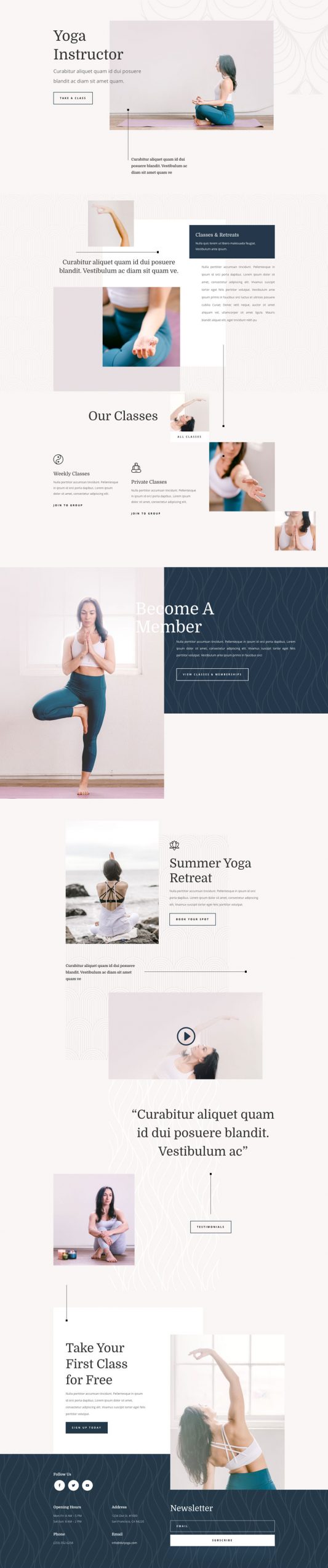 Yoga Instructor Landing Page