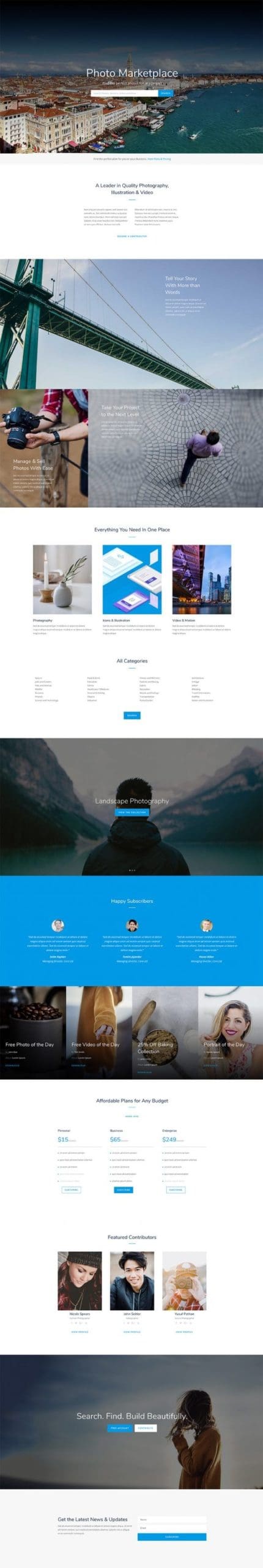 Fashion Home Page - full page