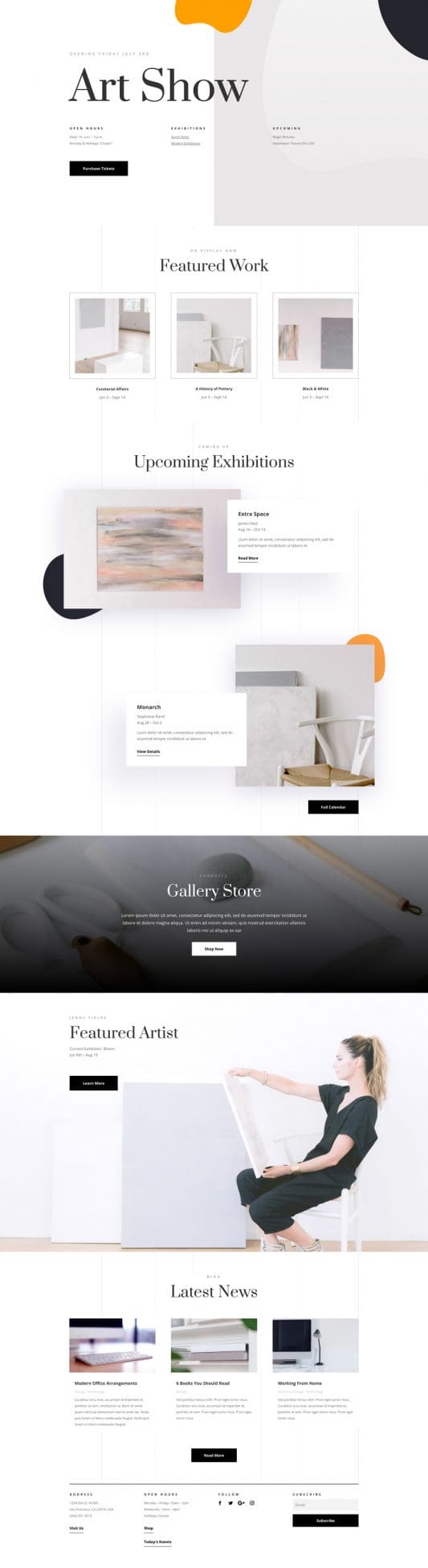 Art Gallery Landing Page