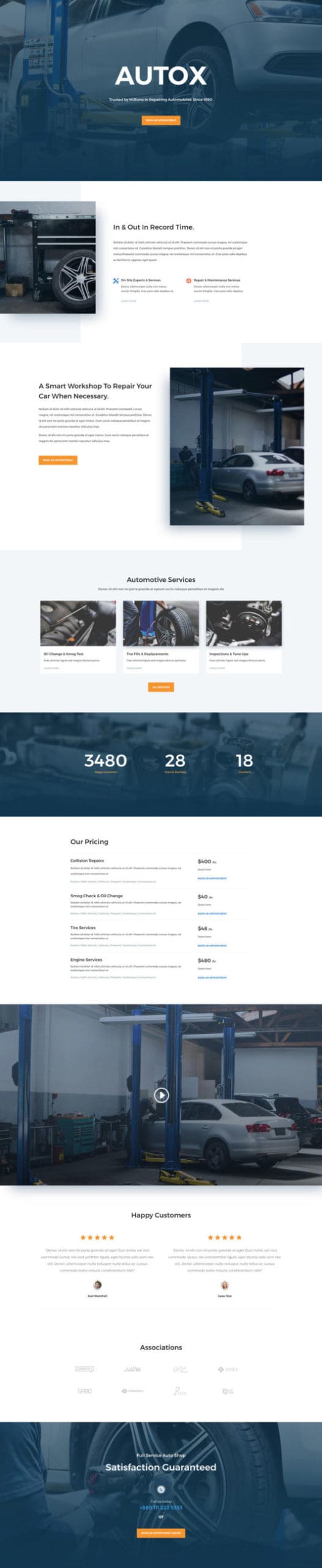 Auto Repair Landing Page