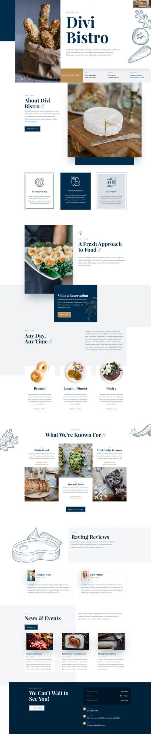 Bistro Landing Page