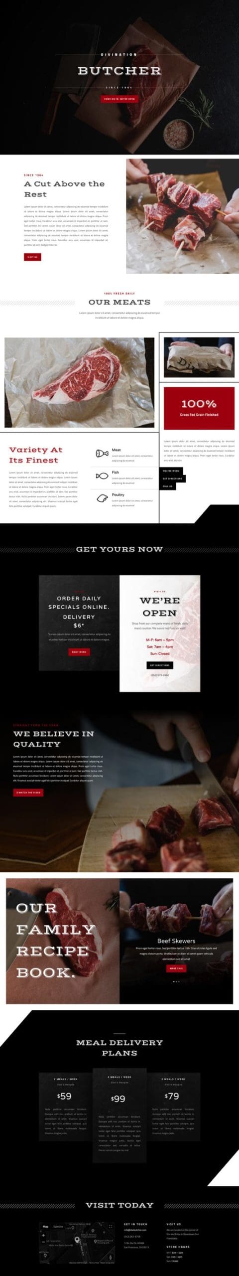 Butcher Landing Page
