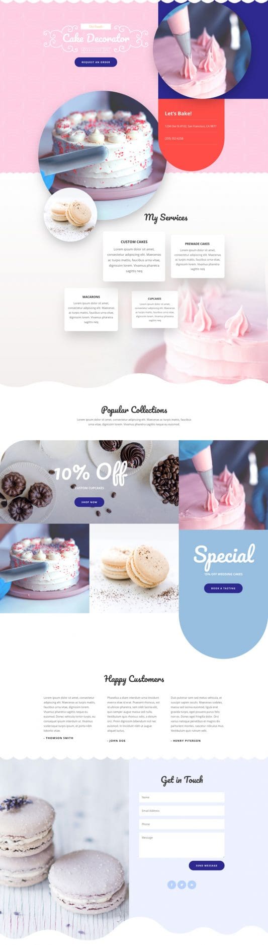 Cake Maker Landing Page