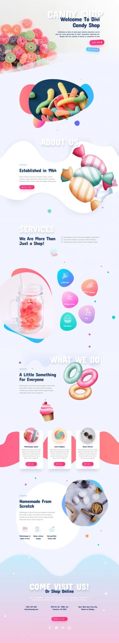 Candy Shop Landing Page