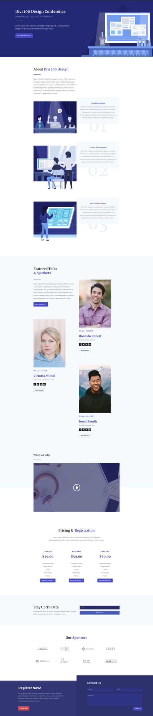 Design Conference Landing Page