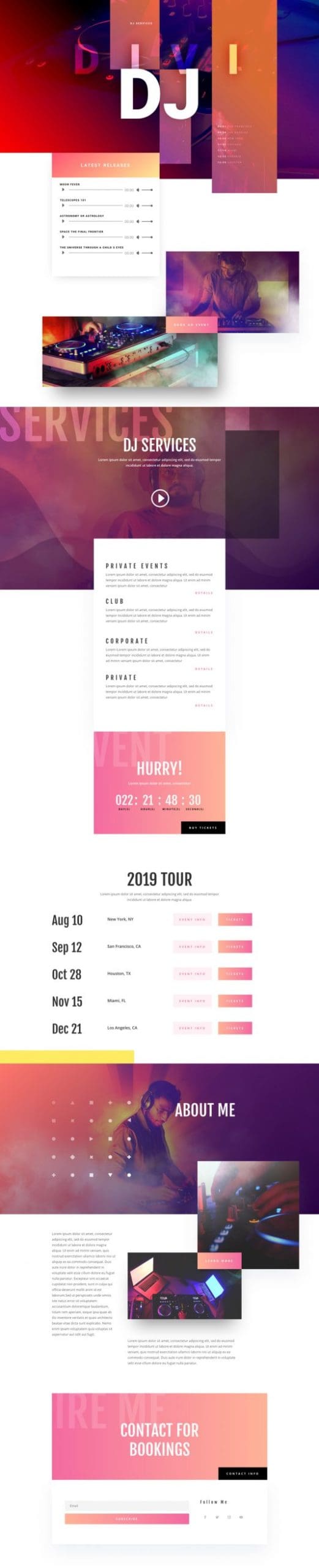 DJ Landing Page