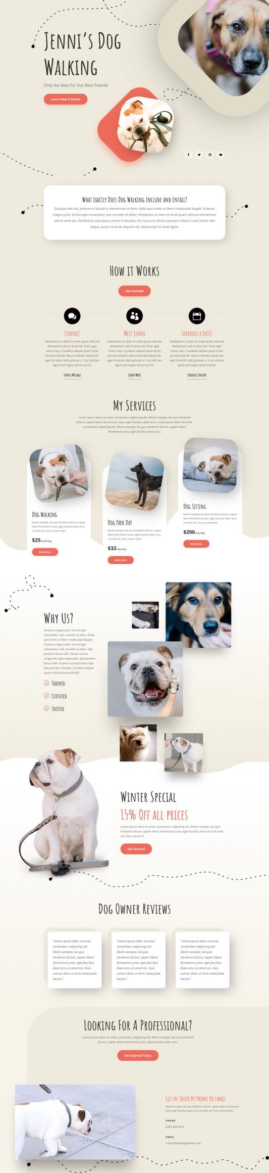 Dog Walker Landing Page