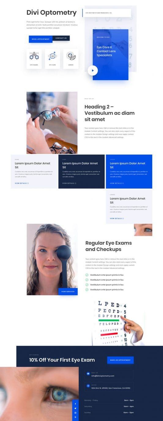 Eye Doctor Landing Page
