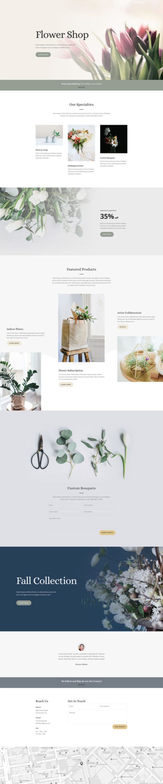 Florist Landing Page