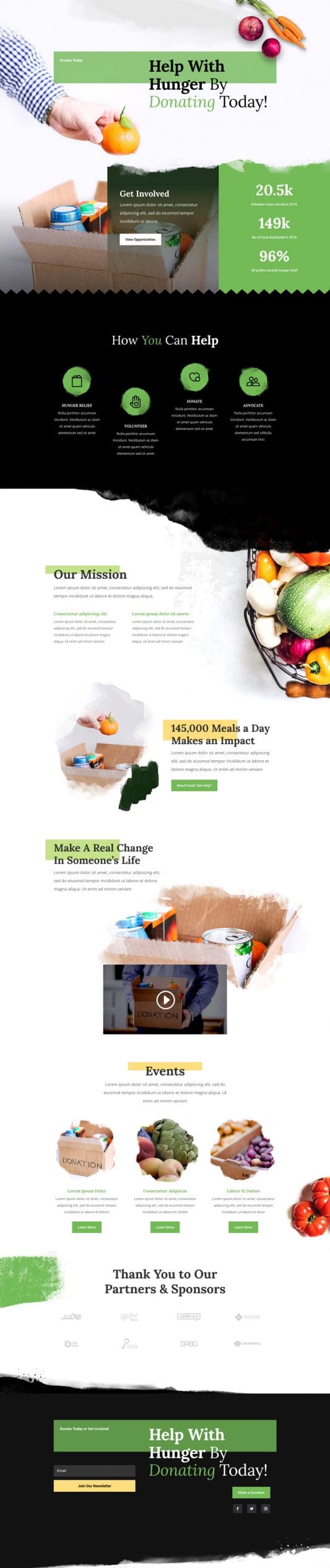 Food Bank Landing Page