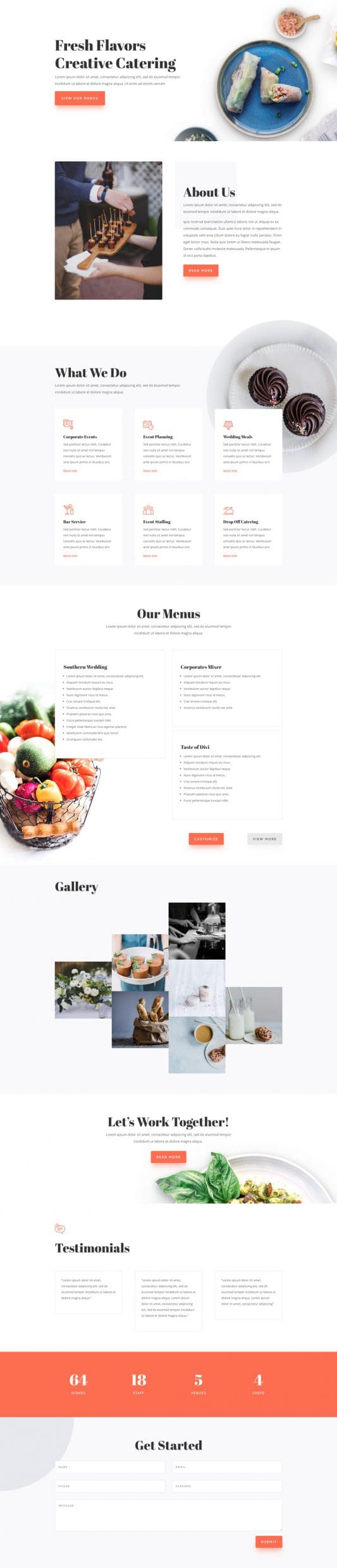 Food Catering Landing Page