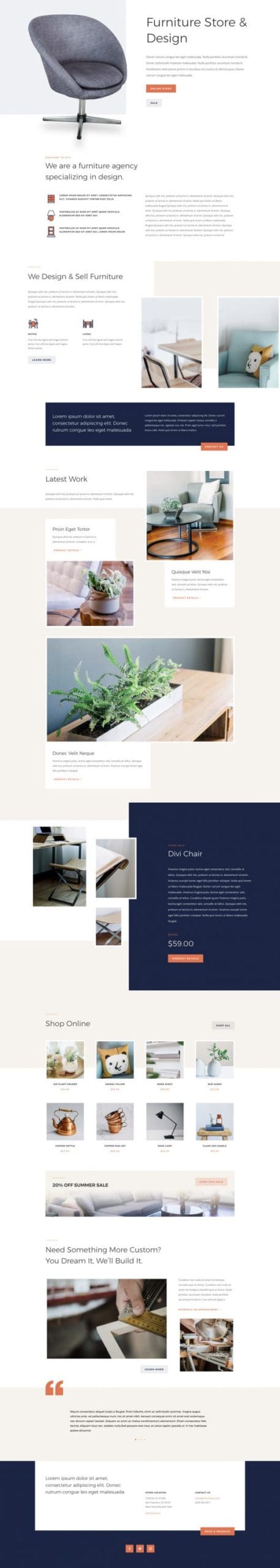 Furniture Store Landing Page