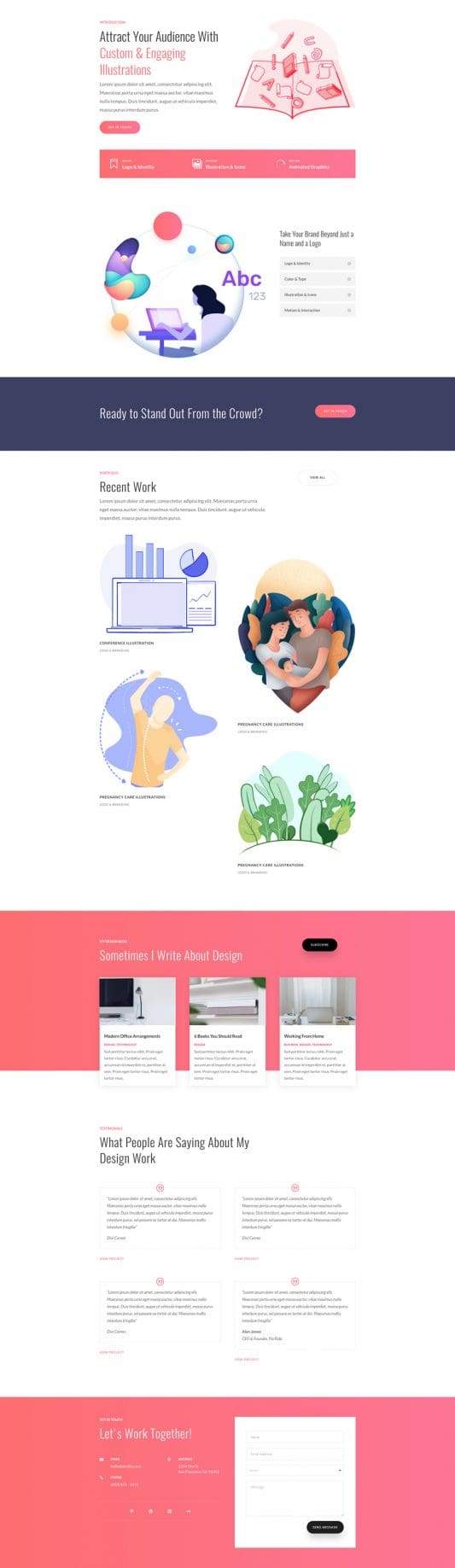 Graphics Illustrator Landing Page