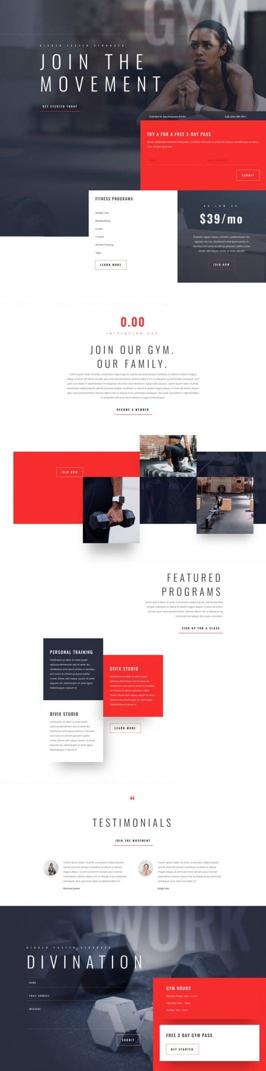 Fitness Gym Landing Page