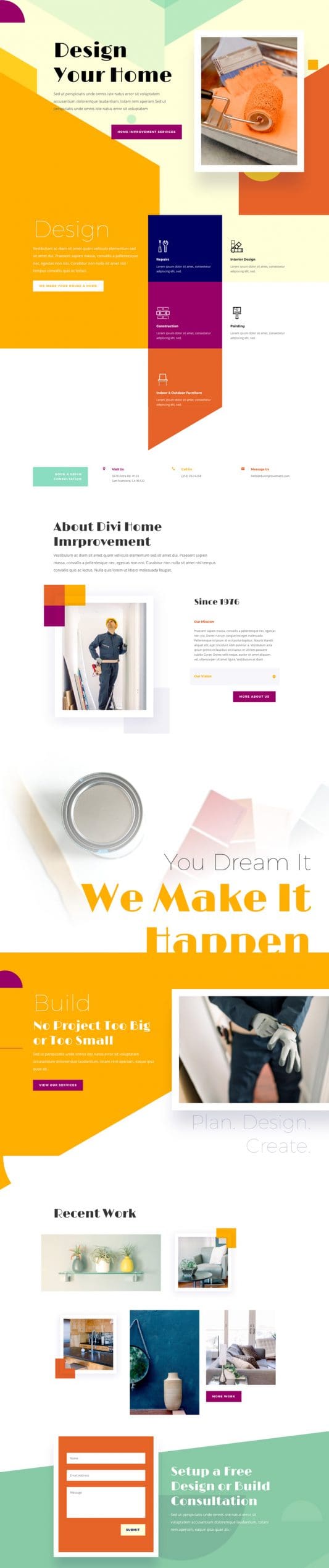 Home Improvement Landing Page
