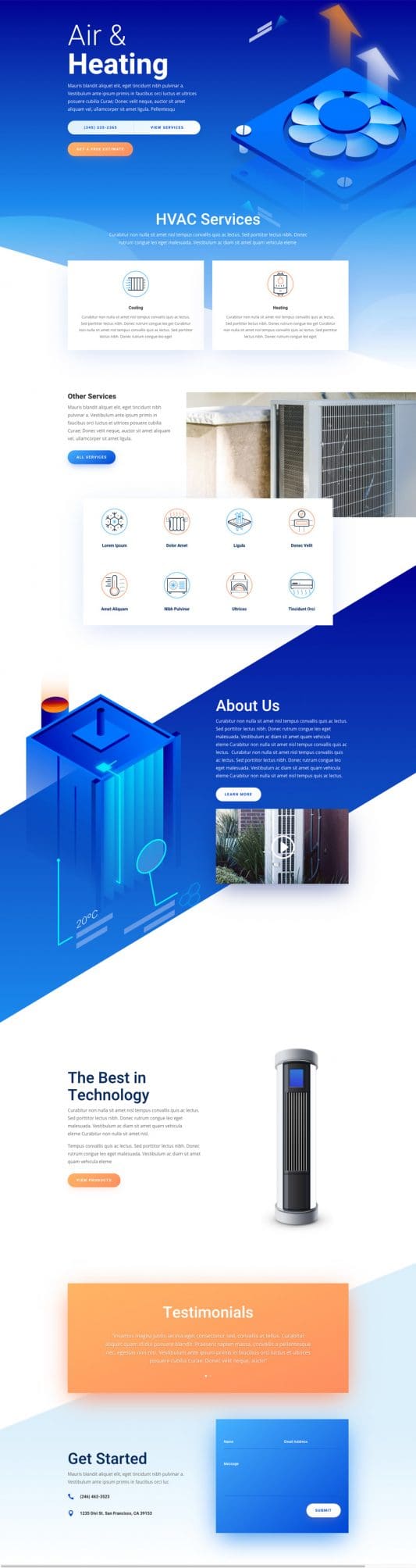 HVAC Landing Page
