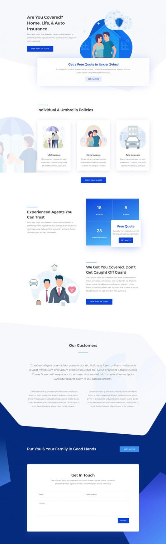 Insurance Agency Landing Page