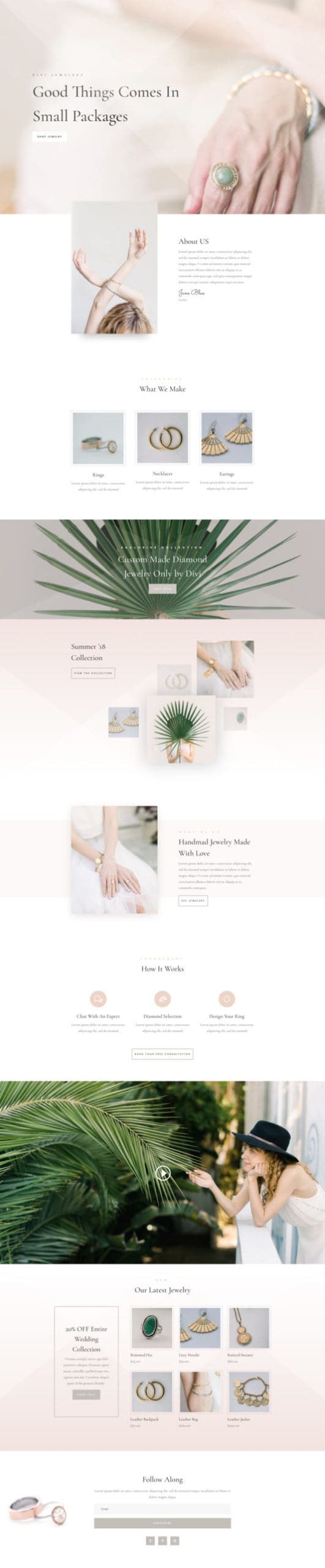 Jeweler Landing Page