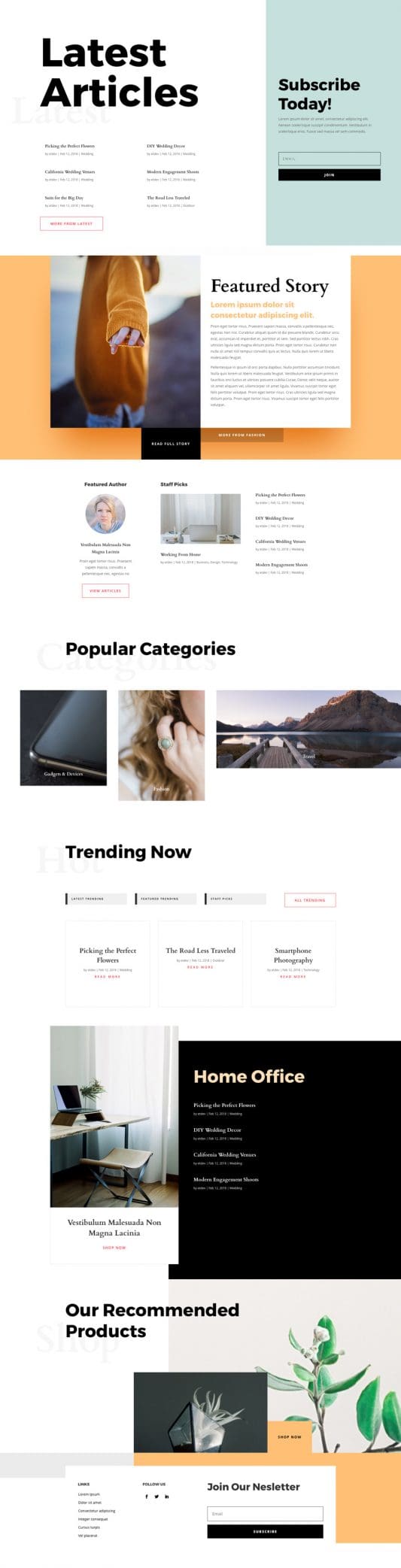 Magazine Landing Page