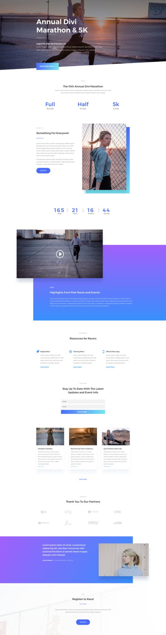 Marathon Landing Page