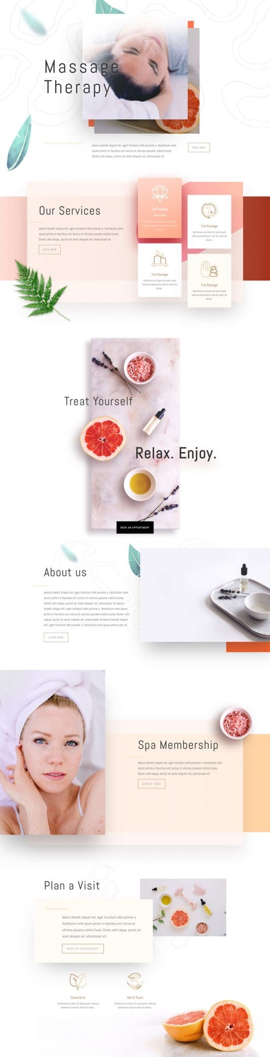 Massage Therapy Landing Page