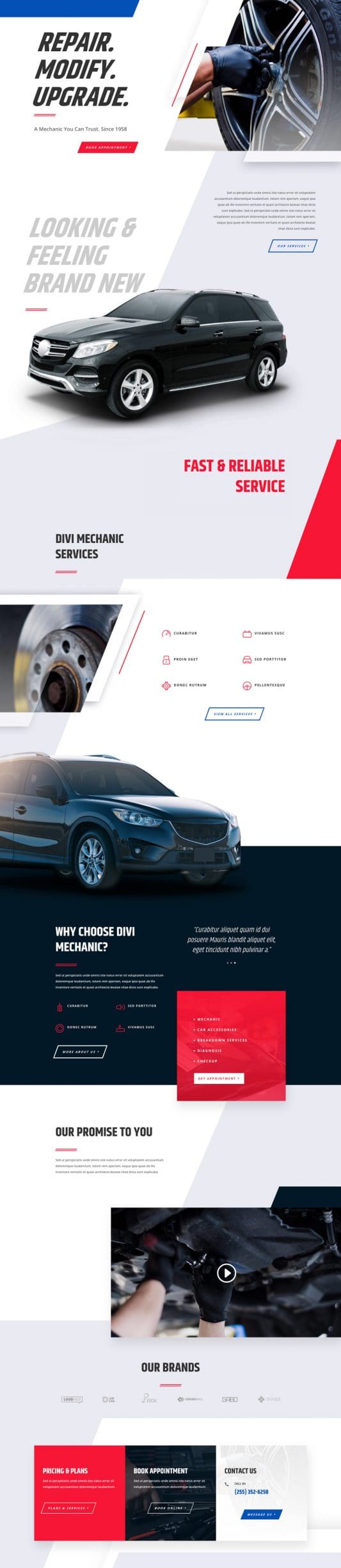 Mechanic Landing Page