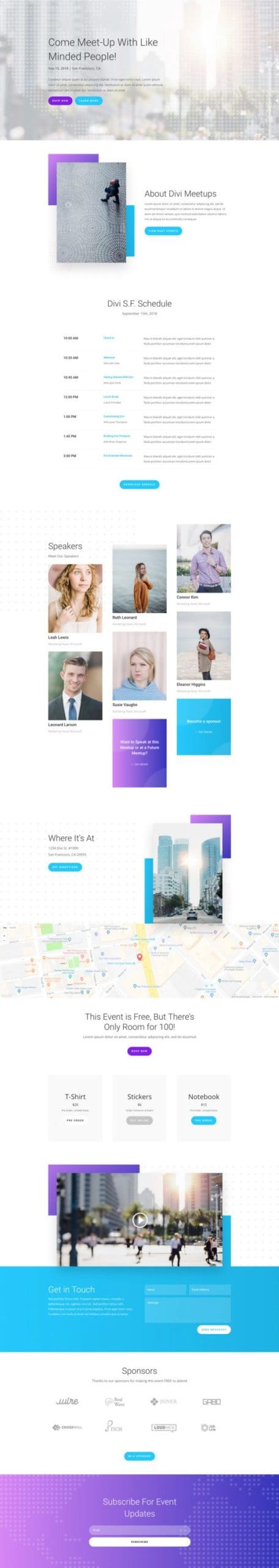 Meetup Landing Page