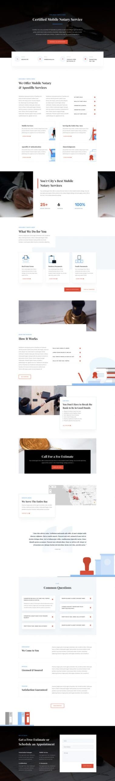 Notary Public Landing Page