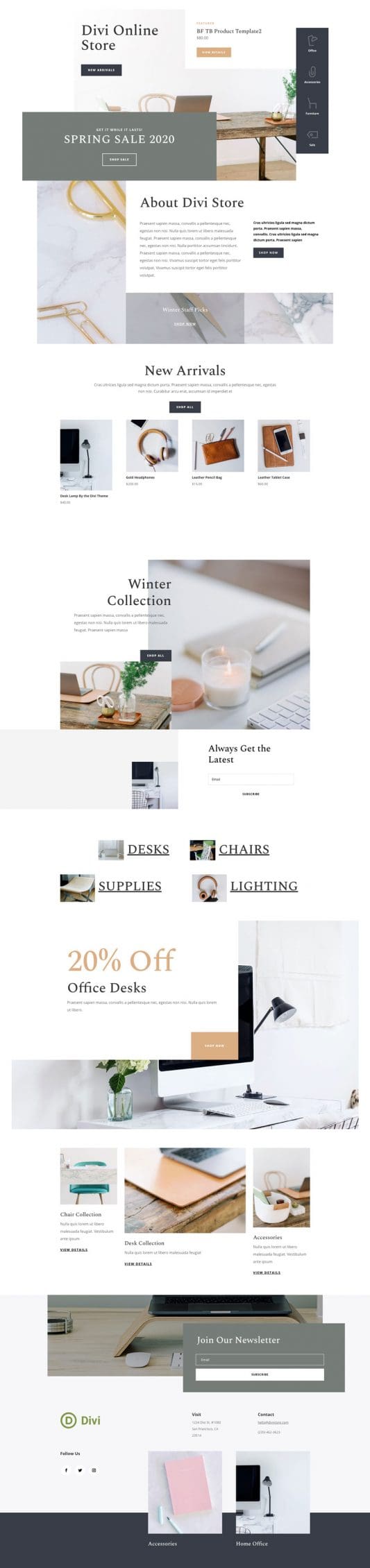 Online Store Landing Page