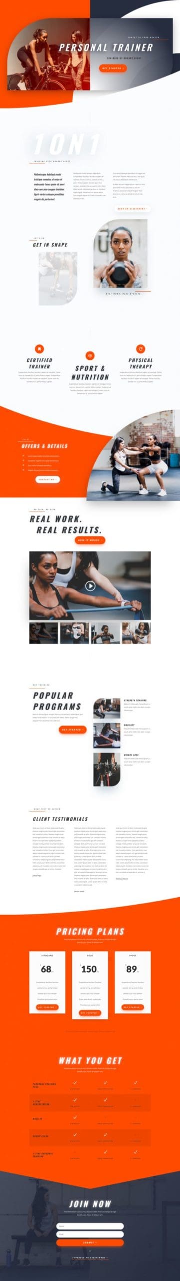 Personal Trainer Landing Page