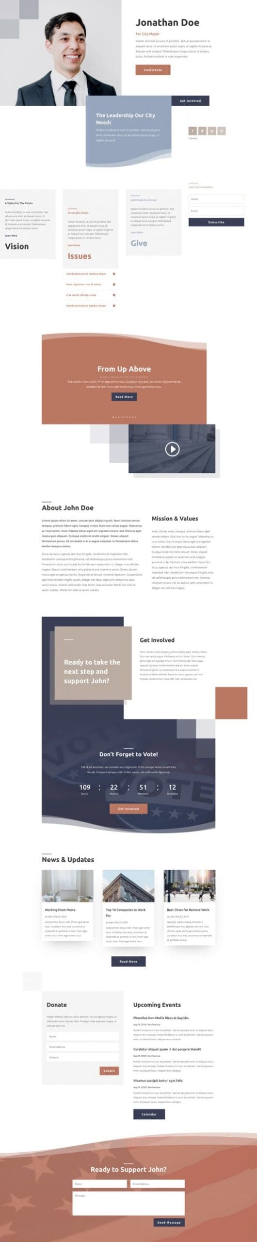 Political Candidate Landing Page