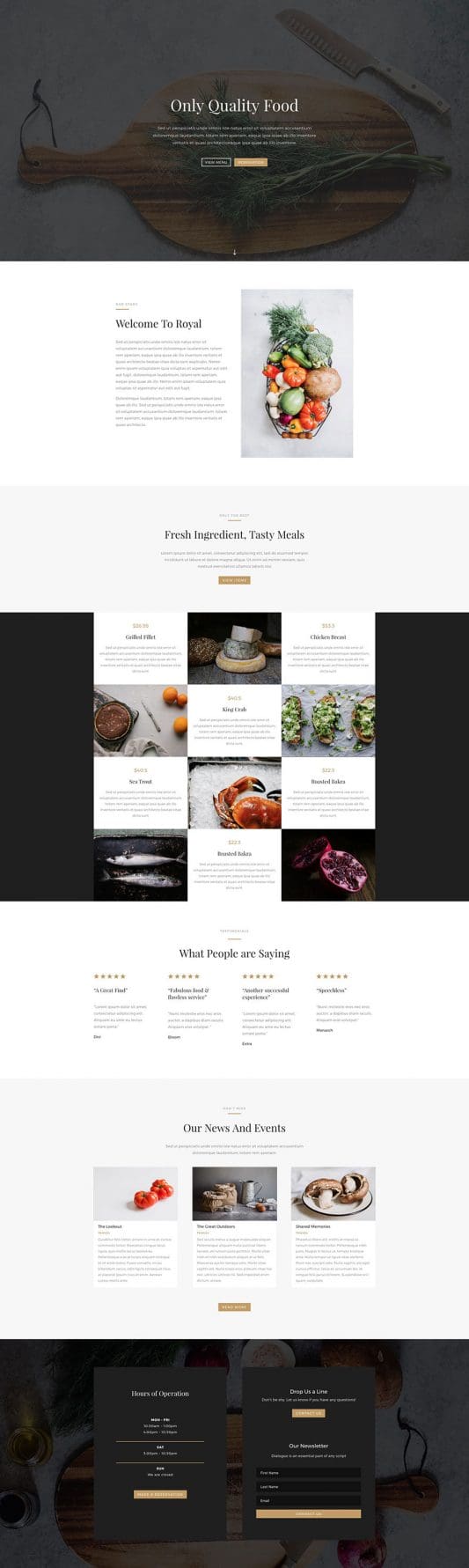 Restaurant Landing Page