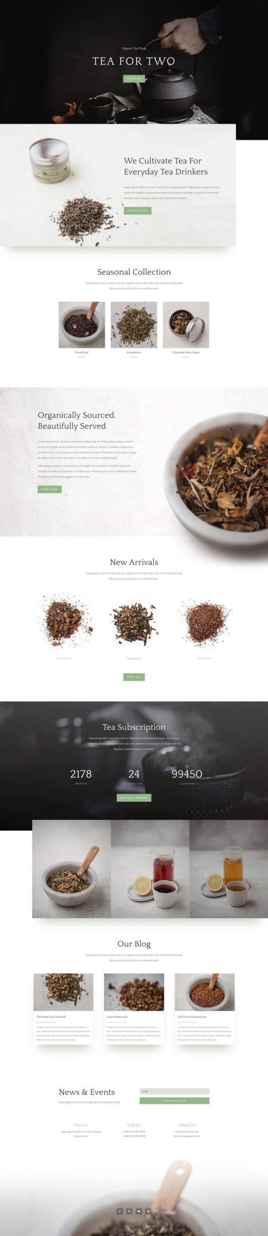 Tea Shop Landing Page