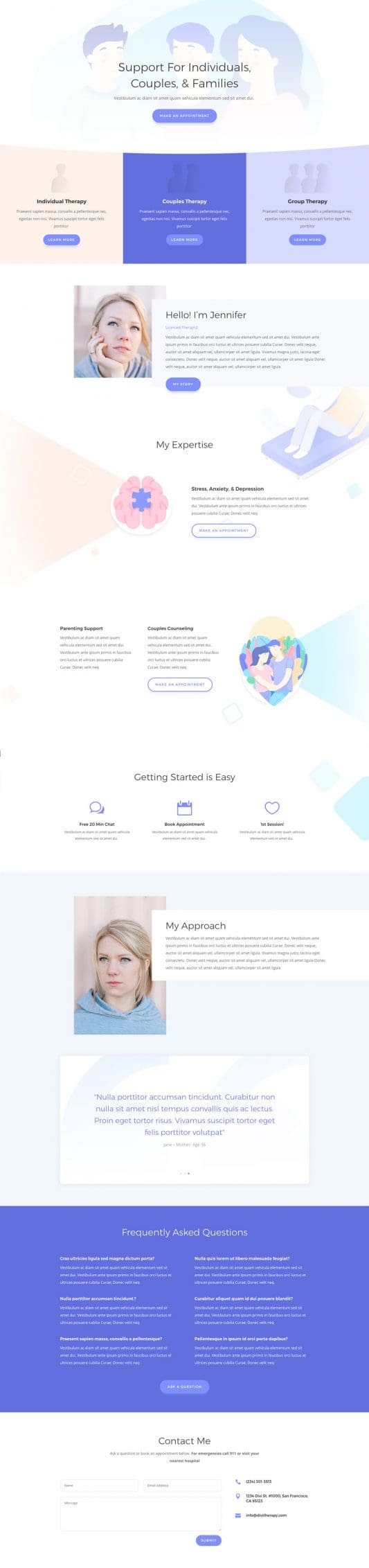 Therapist Landing Page