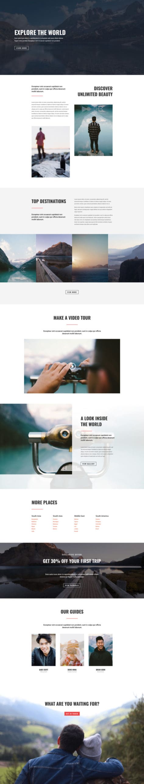 Travel Agency Landing Page