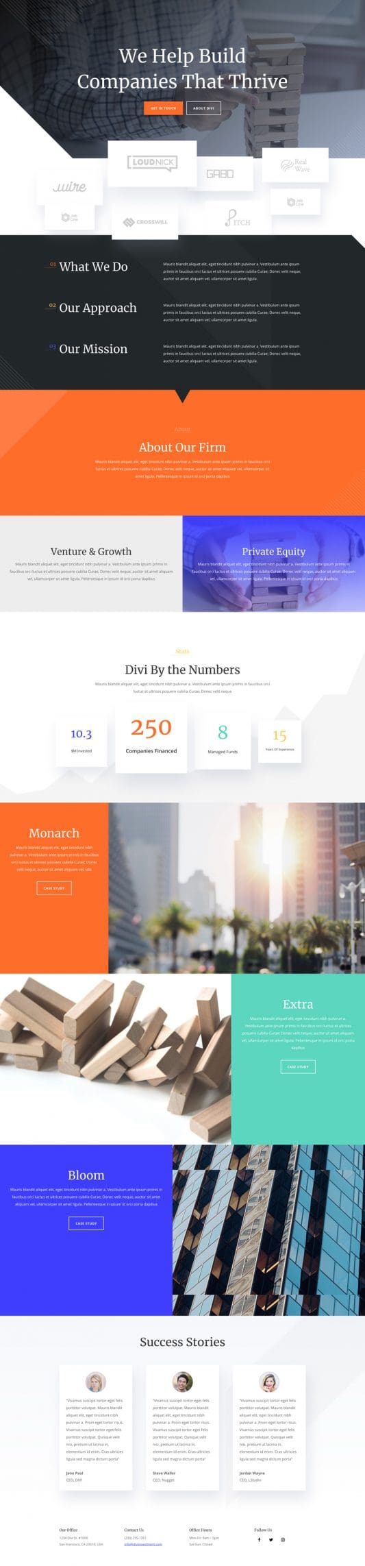 Venture Capital Firm Landing Page