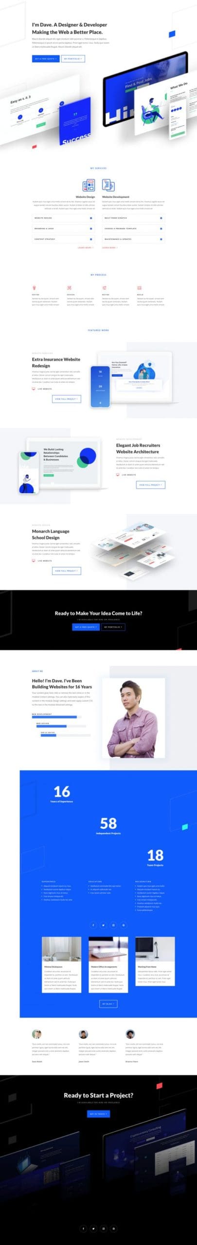 Web Freelancer Landing Page