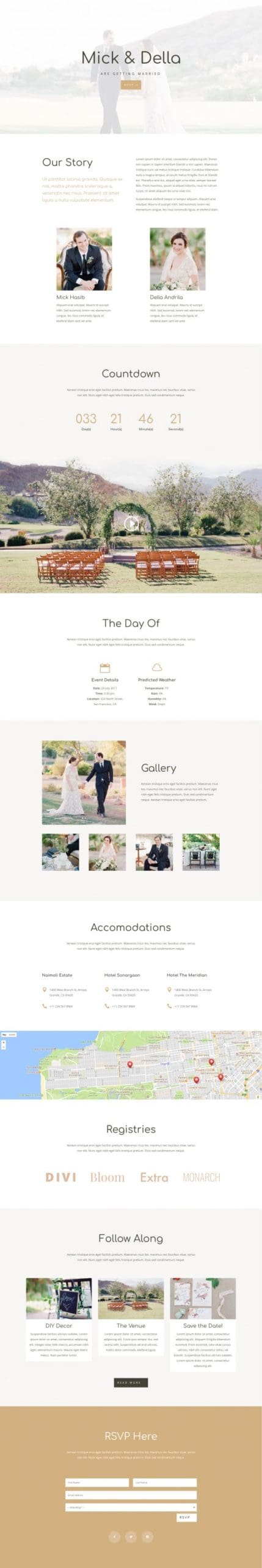 Wedding Landing Page