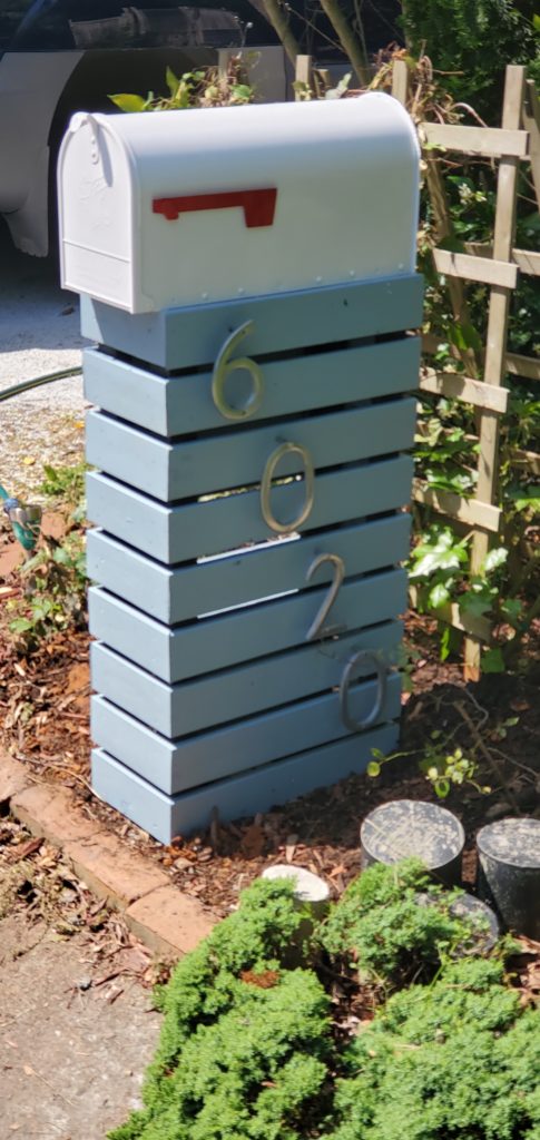 painted mailbox support